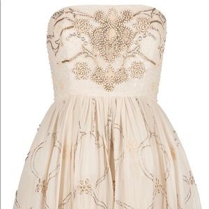 Needle And Thread Embellished Strapless Dress sz 2